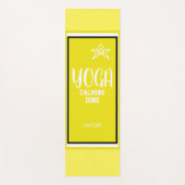 Tapis De Yoga Étoile blanche jaune (Devant)