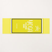 Tapis De Yoga Étoile blanche jaune (Devant (Horizontal))