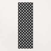Tapis De Yoga étoiles Abstraites en noir et blanc (Devant)