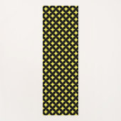 Tapis De Yoga étoiles Abstraites en noir et jaune (Devant)