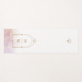 Tapis De Yoga Étoiles célestes Monogramme initial Blush Pink Gol (Devant (Horizontal))