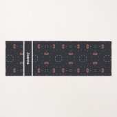 Tapis De Yoga Étoiles Et Motif Spacship Unique (Devant (Horizontal))