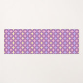 Tapis De Yoga Étoiles modernes Pastel Multicolor sur Violet (Devant (Horizontal))