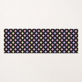 Tapis De Yoga Étoiles Pastel Multicolor Modernes en noir (Devant (Horizontal))