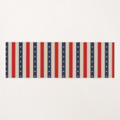 Tapis De Yoga Étoiles patriotiques (Devant (Horizontal))