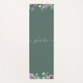 Tapis De Yoga Eucalyptus Verdure Succulent Purple Fleurs Vert Vi (Devant)