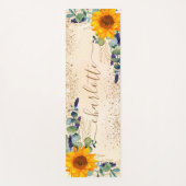 Tapis De Yoga Eucalyptus verdure tournesol parties scintillant p (Devant)