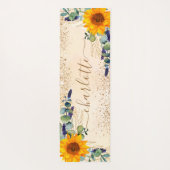 Tapis De Yoga Eucalyptus verdure tournesol parties scintillant p (Dos)