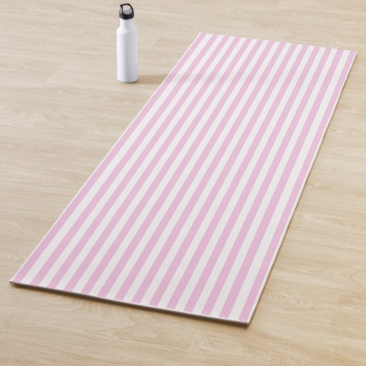 Tapis De Yoga Eve et Sofie rose stries (En situation)