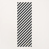 Tapis De Yoga Exercice de Monogramme moderne en bandes noir et b (Devant)