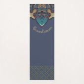 Tapis De Yoga Exercice de yoga Mandala Pilates de la Marine (Devant)