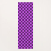 Tapis De Yoga Explorez l'audace du damier violet (Dos)