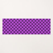Tapis De Yoga Explorez l'audace du damier violet (Devant (Horizontal))