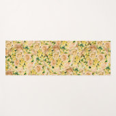 Tapis De Yoga Explosion de fleurs de bouquet de rose jaune (Devant (Horizontal))
