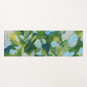 Tapis De Yoga Expressionnisme abstrait de la nature verte (Devant (Horizontal))