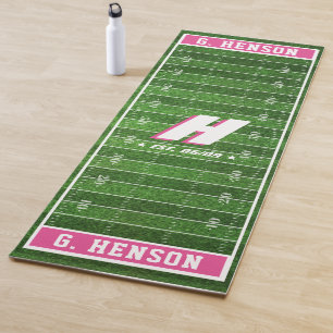 Tapis De Yoga Fan de football Couleur personnalisée Monogramm