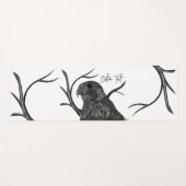 Tapis De Yoga Faucon pèlerin dans les branches de l'arbre avec é (Devant (Horizontal))