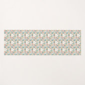 Tapis De Yoga Fausse Maison de Chat au Patchwork Pastel (Devant (Horizontal))