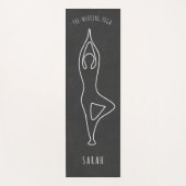 Tapis De Yoga Faux Chalkboard Arbre Mariage Pose Hiérarchique Yo (Devant)