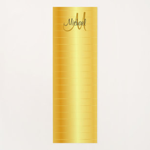 Tapis De Yoga Faux Gold Elegant Moderne Monogramme Modèle