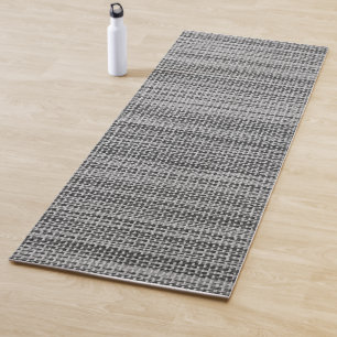 Tapis De Yoga Faux Grey Tissu Tissu Design moderne Yoga Mat