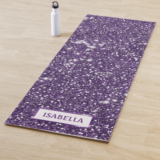 Tapis De Yoga Faux Parties scintillant violet texture Look Avec  (En situation)