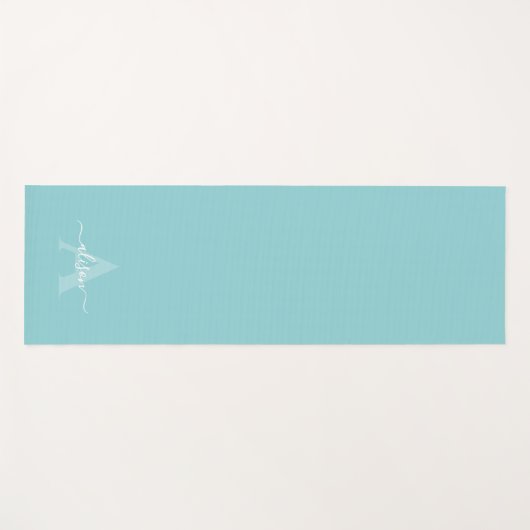 Tapis De Yoga Feminine Monogram Script Calligraphy (Devant (Horizontal))