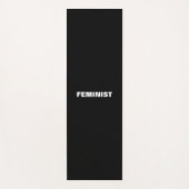 Tapis De Yoga Feministe noir blanc solide moderne (Devant)