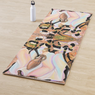 Tapis De Yoga Femmes africaines Yoga Mat Peinture de style moder