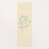 Tapis De Yoga Ferme moderne sur la florale de Pêche (Dos)