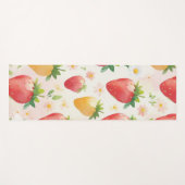 Tapis De Yoga Fête d'anniversaire aux fraises mignonnes (Devant (Horizontal))