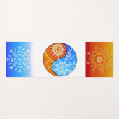 Tapis De Yoga Feu et glace (Devant (Horizontal))