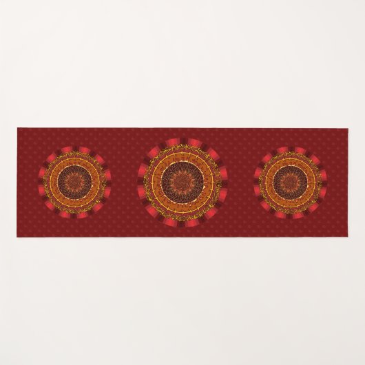 Tapis De Yoga Feu Mandala Yoga Mat (Devant (Horizontal))