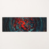 Tapis De Yoga Feu rouge d'enfer océanique (Dos (Horizontal))