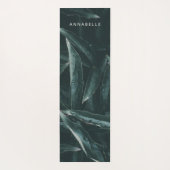 Tapis De Yoga Feuillage botanique moderne feuillage vert foncé s (Dos)