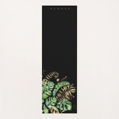 Tapis De Yoga feuillage d'or tropical Monogramme Yoga Mat (Devant)