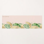 Tapis De Yoga feuillage d'or tropical Monogramme Yoga Mat (Devant (Horizontal))