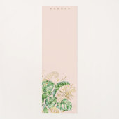 Tapis De Yoga feuillage d'or tropical Monogramme Yoga Mat (Devant)