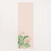 Tapis De Yoga feuillage d'or tropical Monogramme Yoga Mat (Dos)