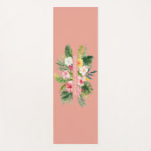 Tapis De Yoga Feuillage moderne floral rose botanique tropical (Devant)