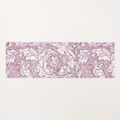 Tapis De Yoga Feuillage orné rose rose (Devant (Horizontal))