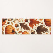 Tapis De Yoga feuille/citrouille/cavernes Automne (Devant (Horizontal))