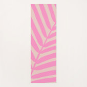 Tapis De Yoga Feuille de palme rose (Devant)
