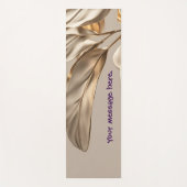 Tapis De Yoga Feuille d'or élégante (Devant)
