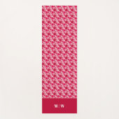 Tapis De Yoga Feuille-rouge sur un Arrière - plan rose (Devant)