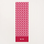 Tapis De Yoga Feuille-rouge sur un Arrière - plan rose (Dos)