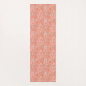 Tapis De Yoga Feuilles blancs sur Orange (Dos)