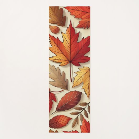 Tapis De Yoga feuilles d'automne classiques (Devant)