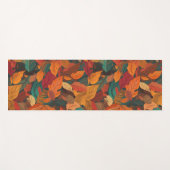 Tapis De Yoga Feuilles d'automne colorées (Devant (Horizontal))