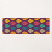 Tapis De Yoga feuilles d'automne colorées (Devant (Horizontal))